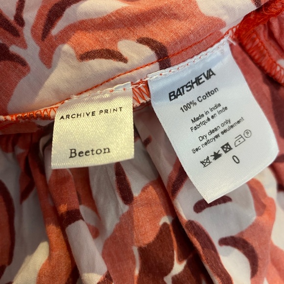 Batsheva Red Floral Ruffle Maxi Dress - Picture 6 of 6